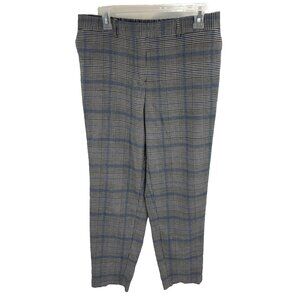 Worthington Womens Pants Plaid Stretch Pull On Dress Casual Office Medium